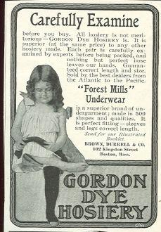 Image for 1901 LADIES HOME JOURNAL GORDON DYE HOSIERY MAGAZINE ADVERTISEMENT