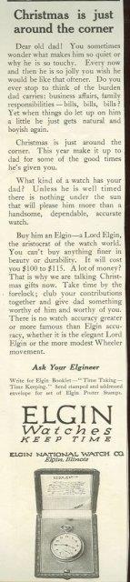 Image for 1915 LADIES HOME JOURNAL LORD ELGIN WATCH MAGAZINE ADVERTISEMENT