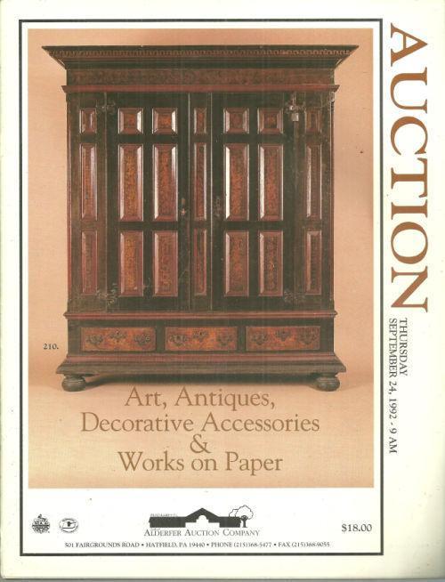 Image for ANTIQUES, ART, DECORATIVE ACESSORIES AND WORKS ON PAPER Thursday September 24, 1992