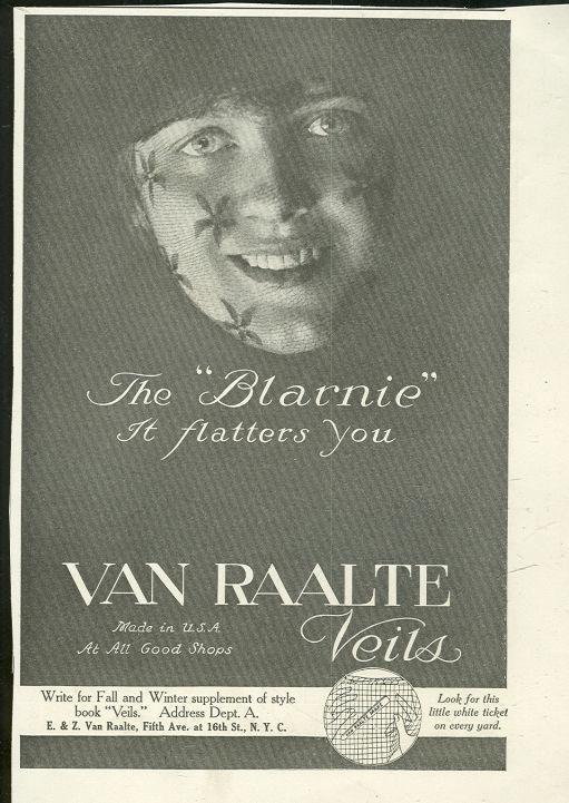 Image for 1916 LADIES HOME JOURNAL VAN RAALTE VEILS MAGAZINE ADVERTISEMENT