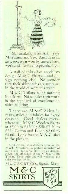 Image for 1916 LADIES HOME JOURNAL M & C SKIRTS MAGAZINE ADVERTISEMENT