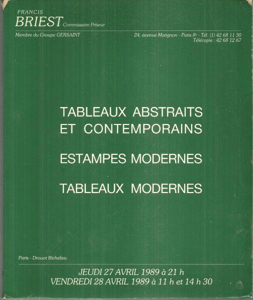 Image for TABLEAUX ABSTRAITS ET CONTEMPORAINS, ESTAMPES MODERNES, TABLEAUX MODERNES April 27 and April 28 1989