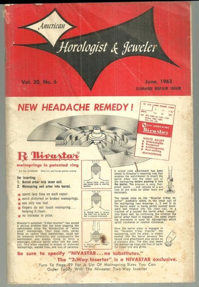 Image for AMERICAN HOROLOGIST AND JEWELER MAGAZINE JUNE 1963