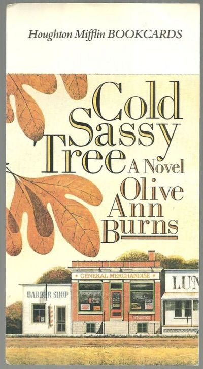 Image for HOUGHTON MIFFLIN BOOKCARDS POSTCARD ADVERTISING COLD SASSY TREE A NOVEL BY OLIVE ANN BURNS